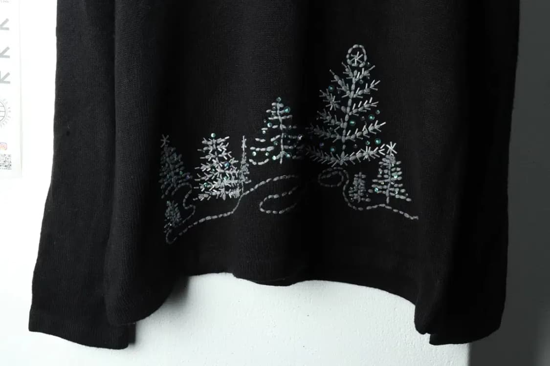 W(XL) 브랜드빈티지 니트 크리스마스 트리 블랙-16299 상품이미지4