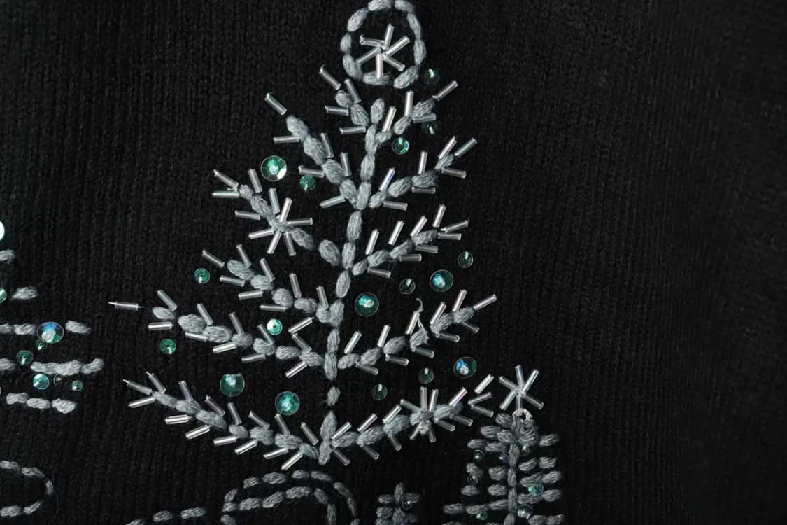 W(XL) 브랜드빈티지 니트 크리스마스 트리 블랙-16299 상품이미지5