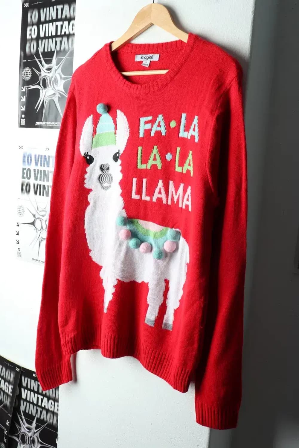 (L-XL) 브랜드빈티지 니트 크리스마스 알파카 레드-1629F 상품이미지1