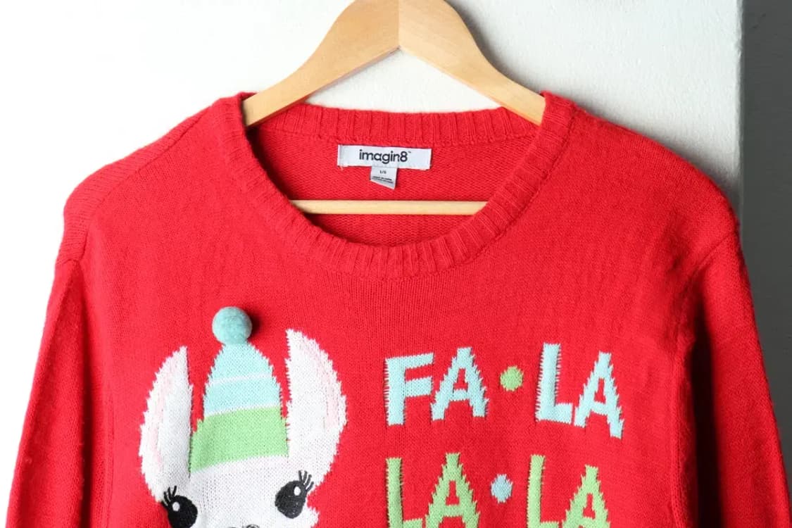 (L-XL) 브랜드빈티지 니트 크리스마스 알파카 레드-1629F 상품이미지3