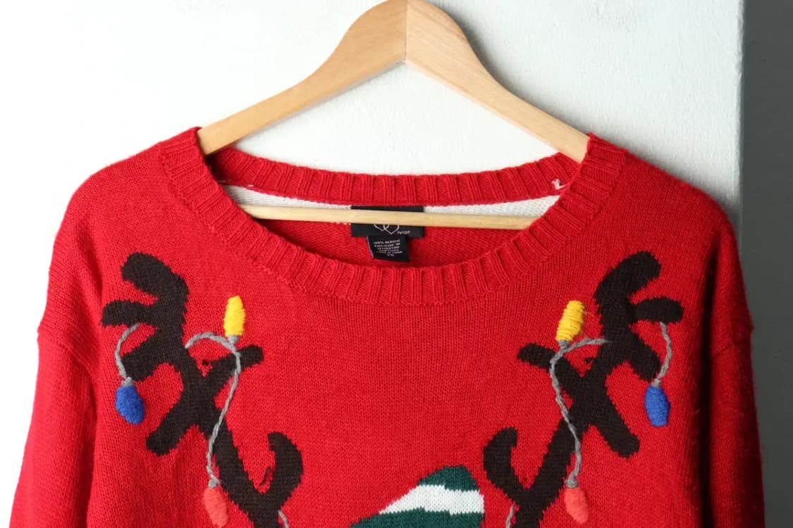 W(S-M) 브랜드빈티지 니트 크리스마스 루돌프-162A0 상품이미지3