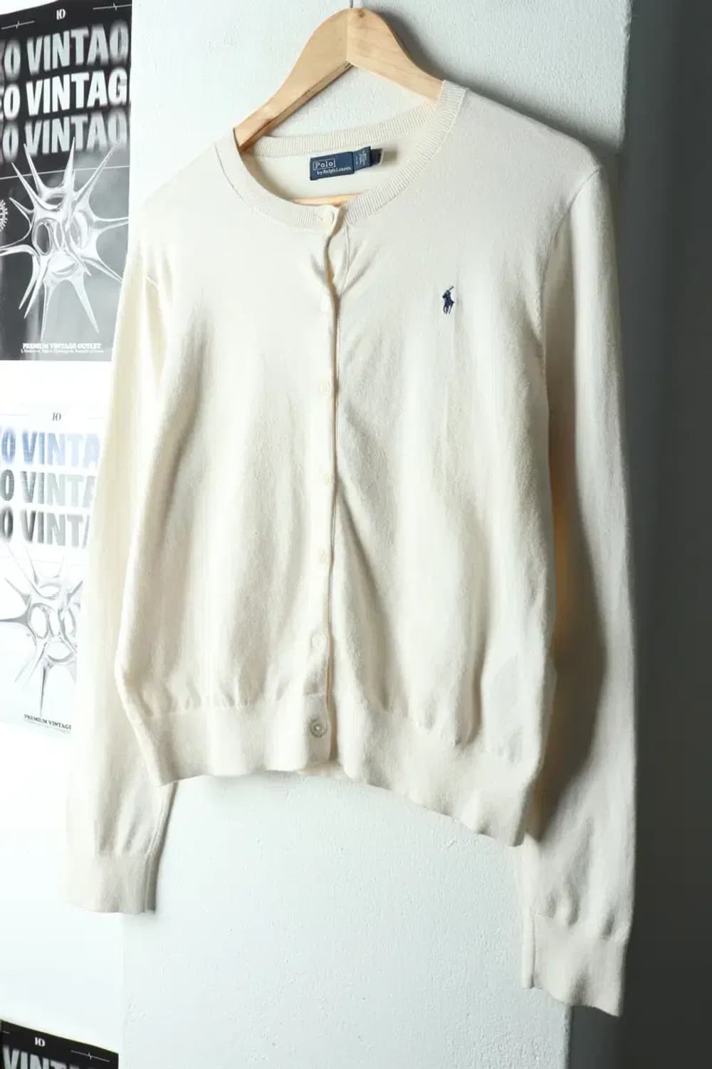W(L) 폴로 랄프로렌 니트 가디건 화이트 포니-16312 상품이미지1