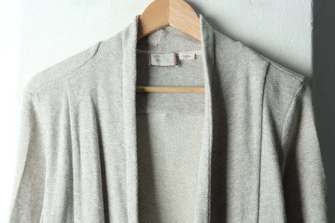 W(M-L) 브랜드빈티지 니트 가디건 멜란지 그레이 면-16313 상품이미지3