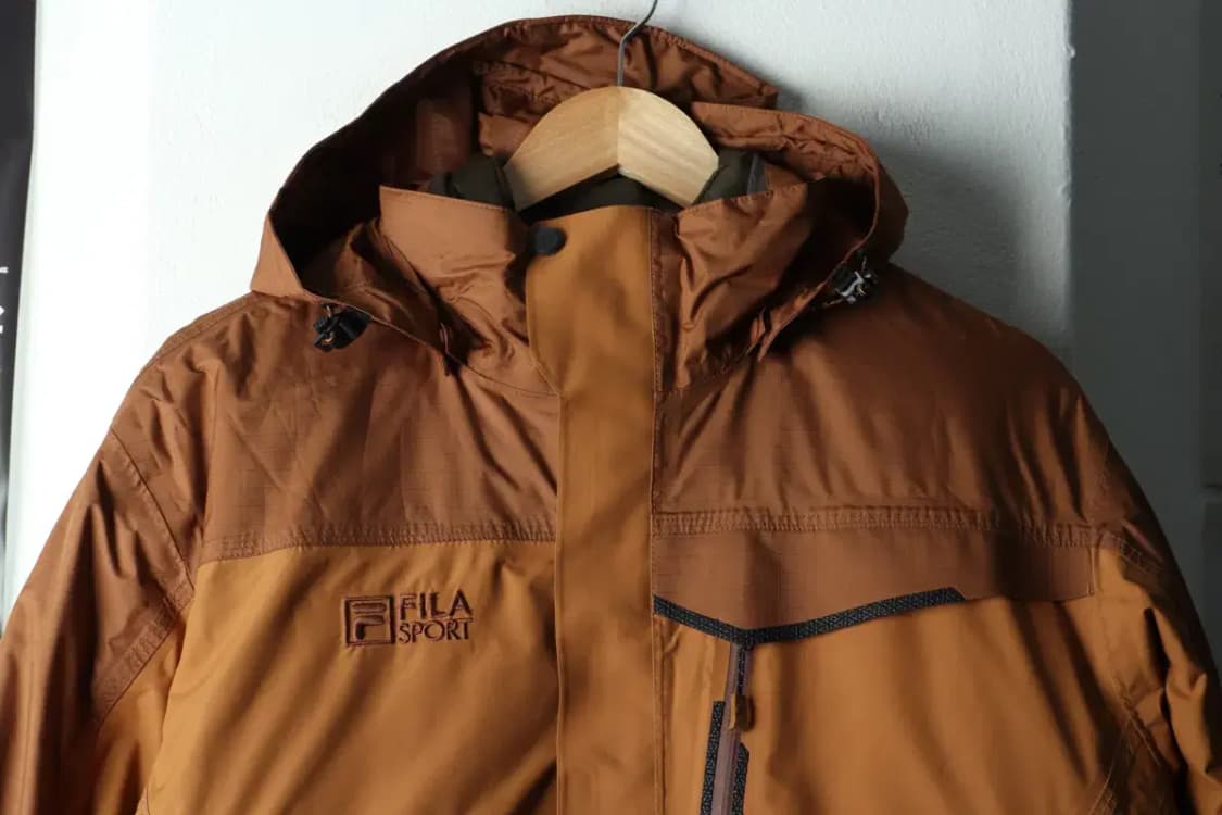 (L-XL) 휠라 패딩 점퍼자켓 풀내피 구스다운 브라운-16316 상품이미지4