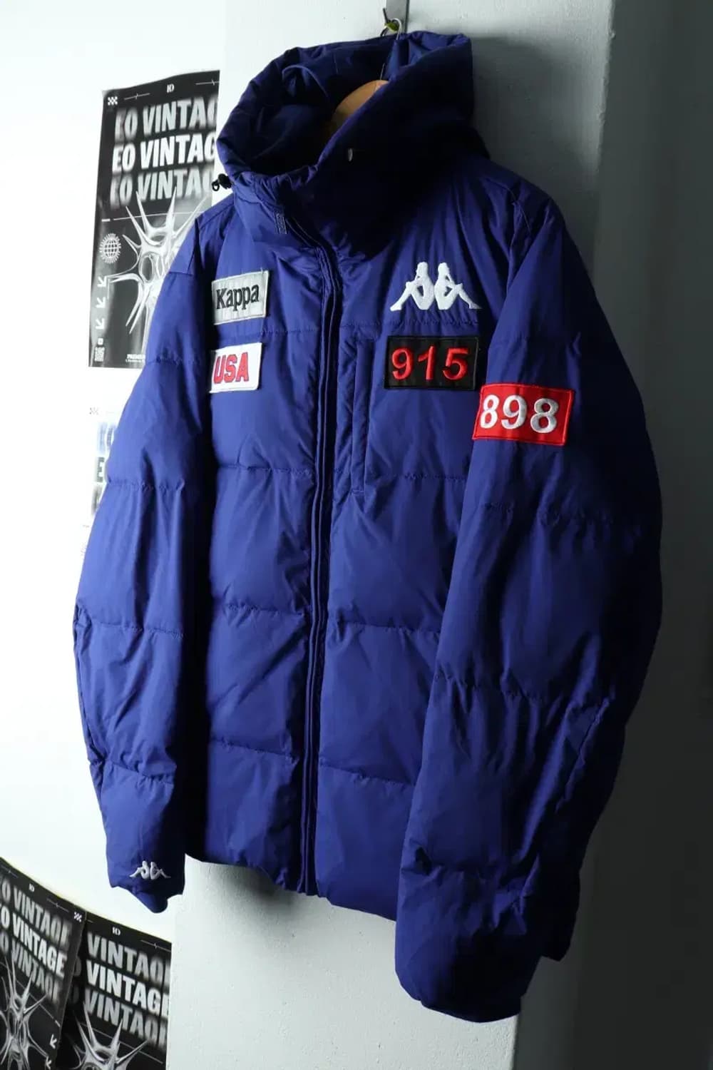 (L-XL) 카파 패딩 점퍼자켓 미국국대 블루 올드스쿨 희귀-16317 상품이미지1