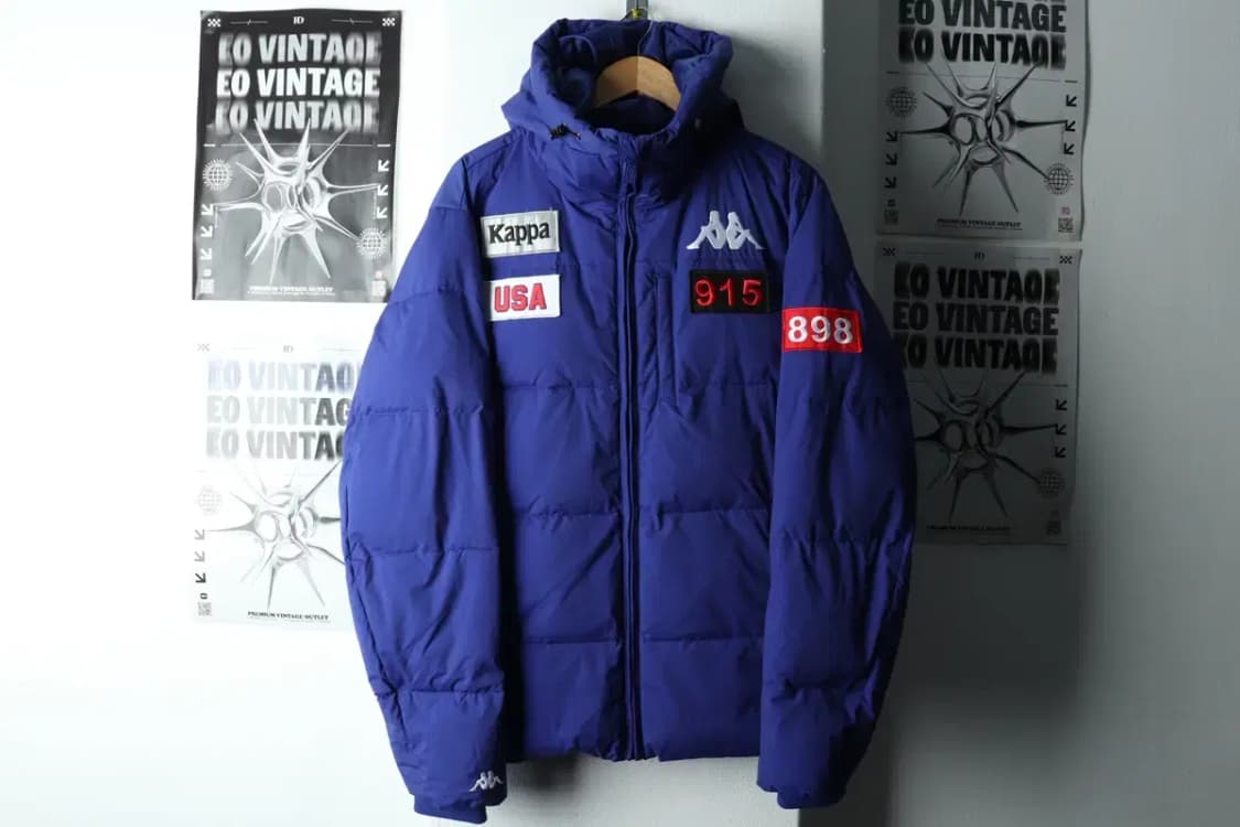 (L-XL) 카파 패딩 점퍼자켓 미국국대 블루 올드스쿨 희귀-16317 상품이미지3