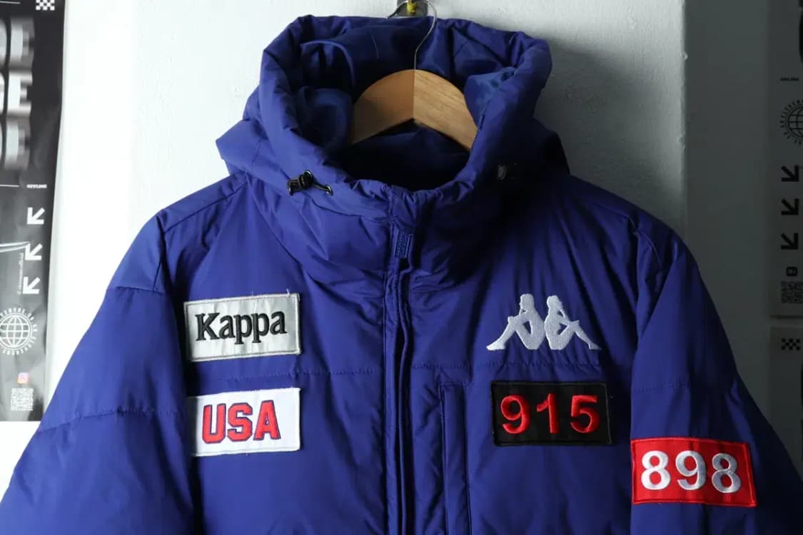 (L-XL) 카파 패딩 점퍼자켓 미국국대 블루 올드스쿨 희귀-16317 상품이미지4