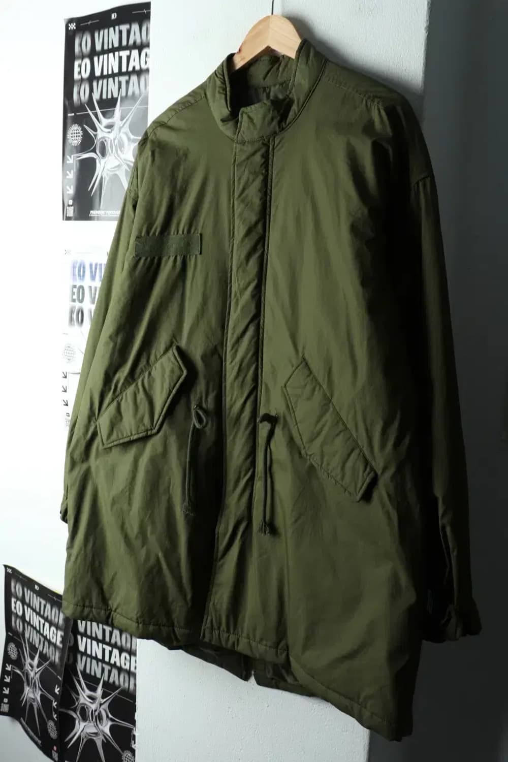 (S-M) 트레블 패딩 점퍼자켓 개파카 카키 아메카지-16318 상품이미지1