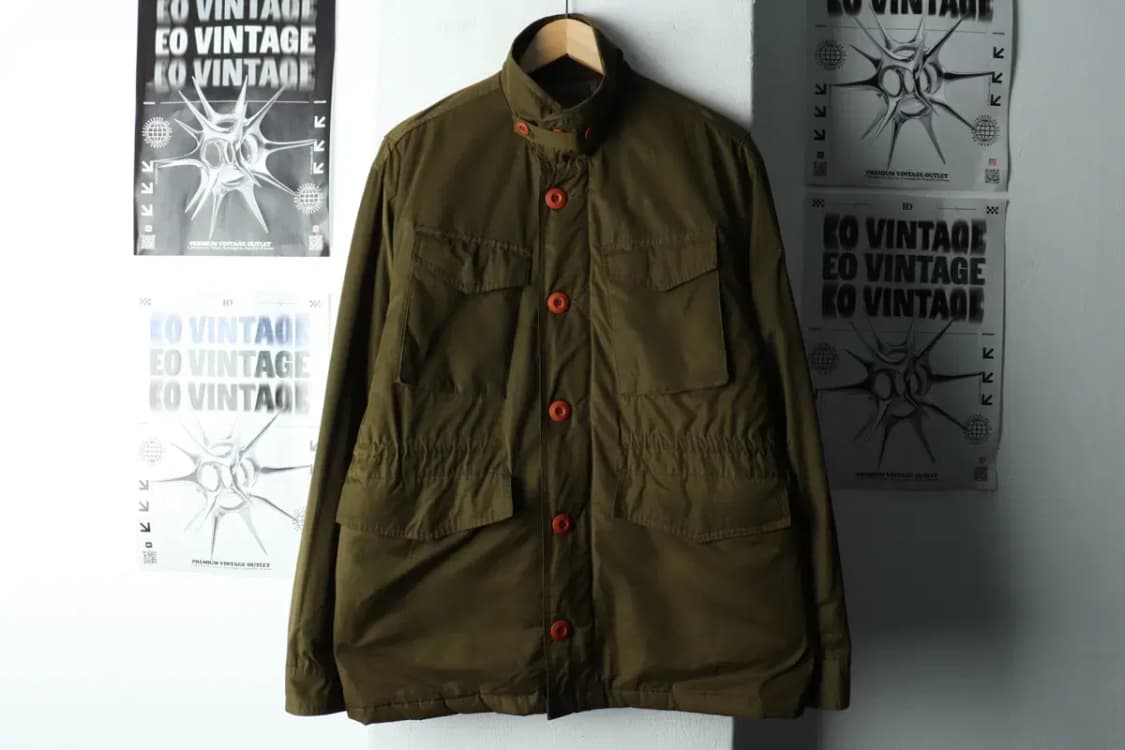 (M) 브랜드빈티지 패딩 점퍼자켓 카키 아메카지-1631B 상품이미지2