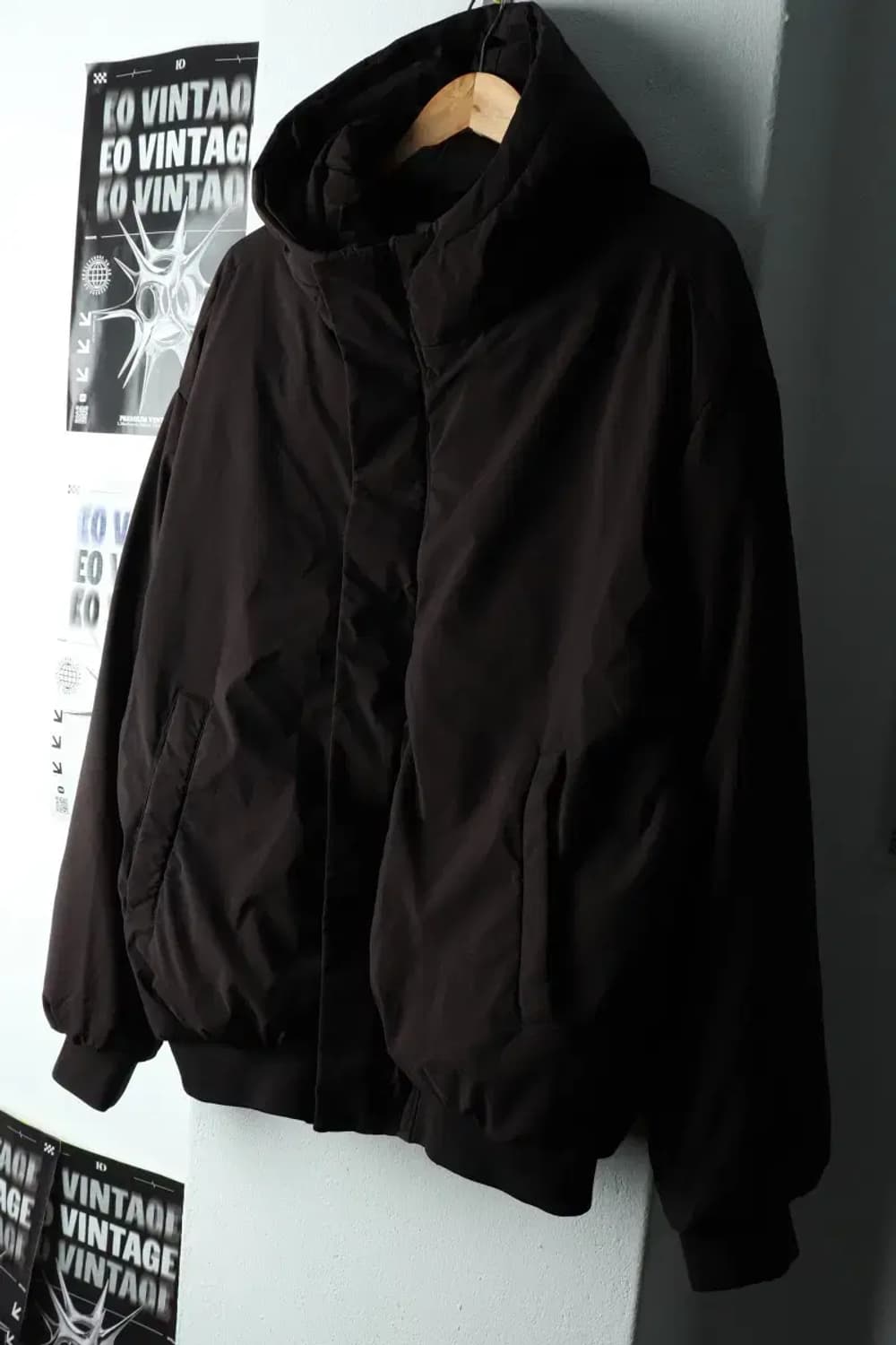 (XL) 자라 패딩 점퍼자켓 블랙 푸퍼 올드스쿨-1631E 상품이미지1