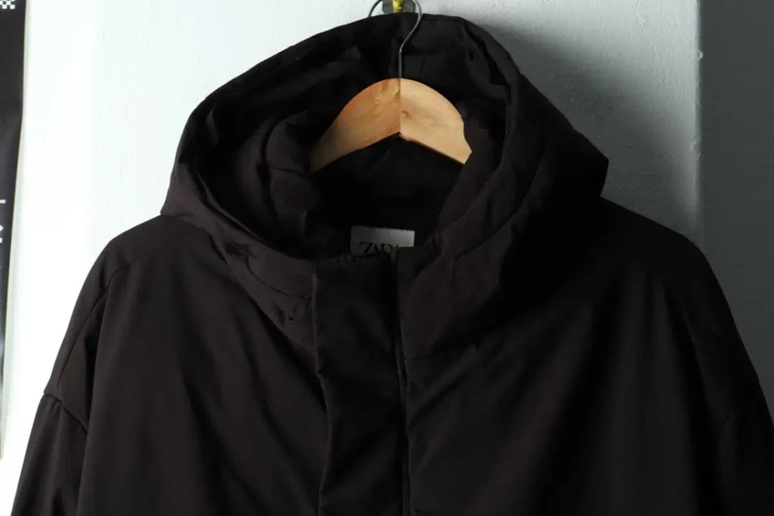 (XL) 자라 패딩 점퍼자켓 블랙 푸퍼 올드스쿨-1631E 상품이미지3