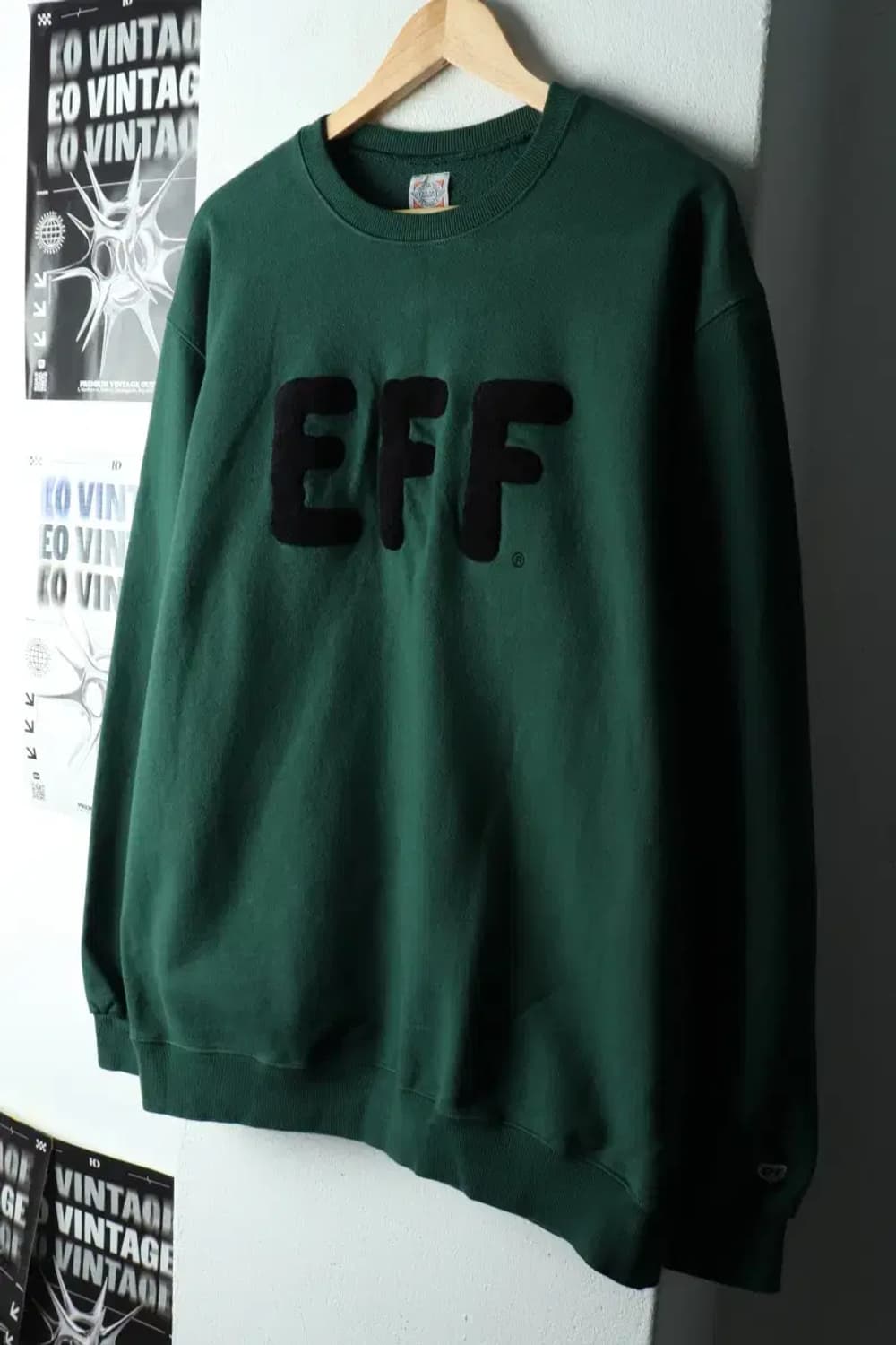 (XL) 이벳필드 맨투맨 티셔츠 그린 올드스쿨-16320 상품이미지1