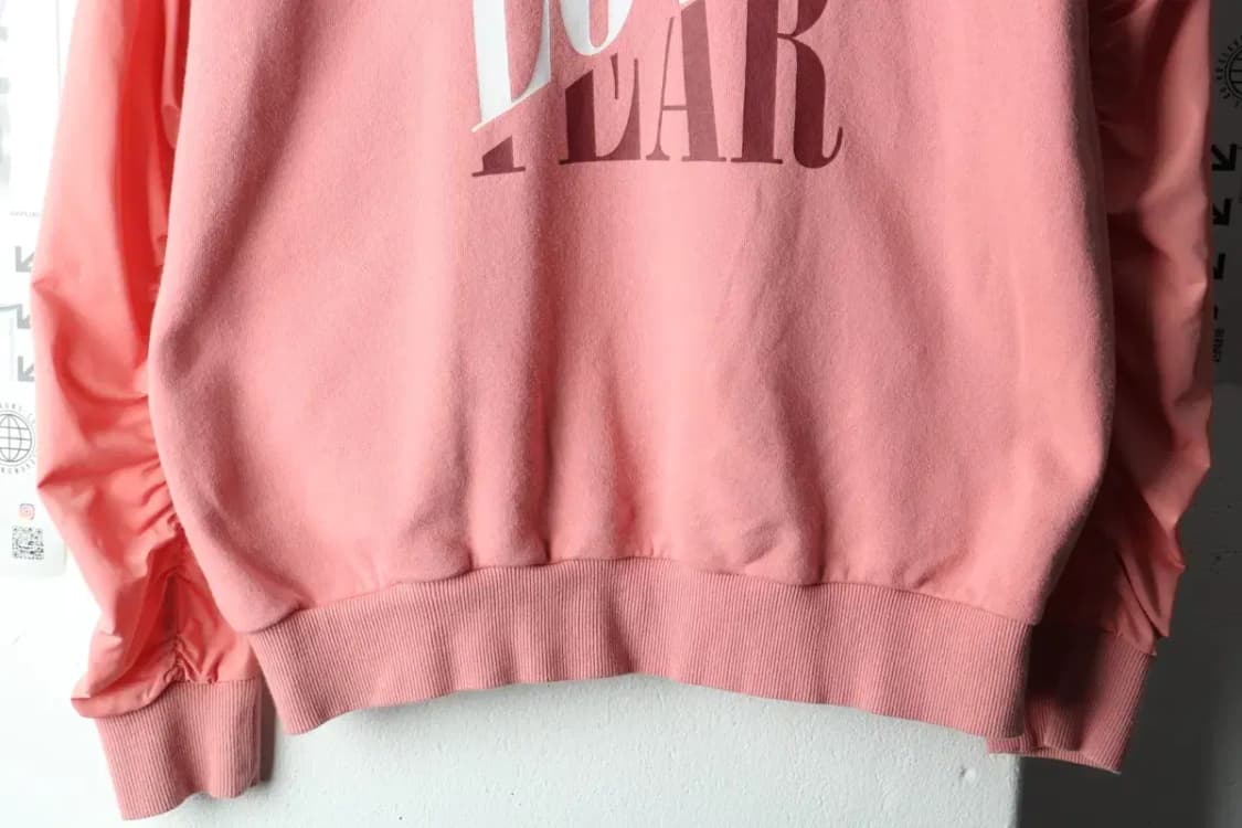 W(S-M) 브랜드빈티지 맨투맨 티셔츠 박시 핑크 배색소재-16325 상품이미지4