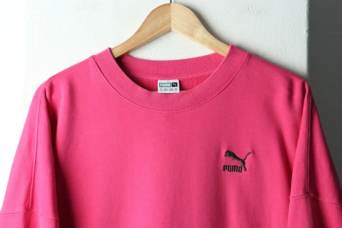 (M-L) 퓨마 맨투맨 티셔츠 핑크 올드스쿨 스트릿 보드-16326 상품이미지3