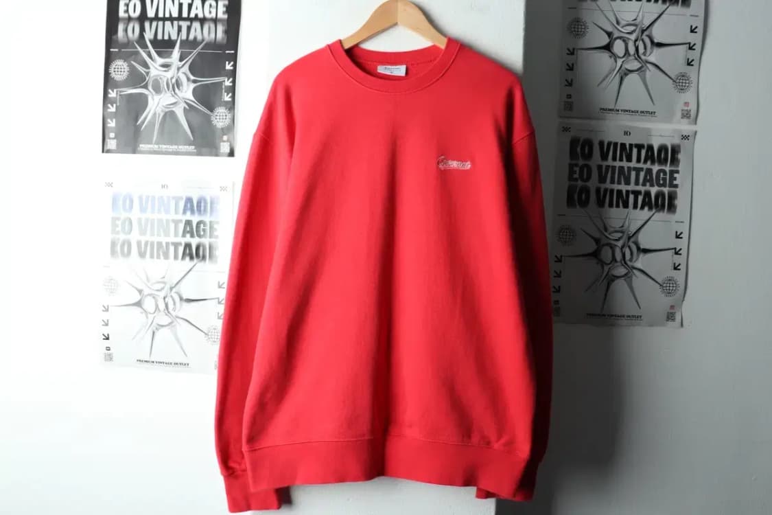 (XL-2XL) 커버낫 맨투맨 티셔츠 루즈핏 레드 올드스쿨-16329 상품이미지2