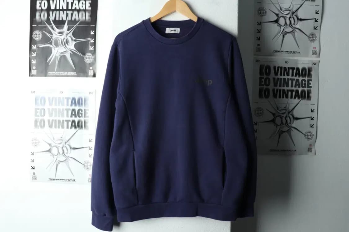 (L) 지프 맨투맨 티셔츠 사용감 포켓 블루-1632C 상품이미지2