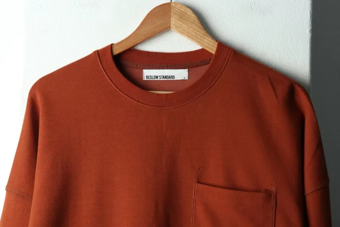 (L-XL) 비슬로우 긴팔티셔츠 포켓 무지 브라운-1632E 상품이미지3