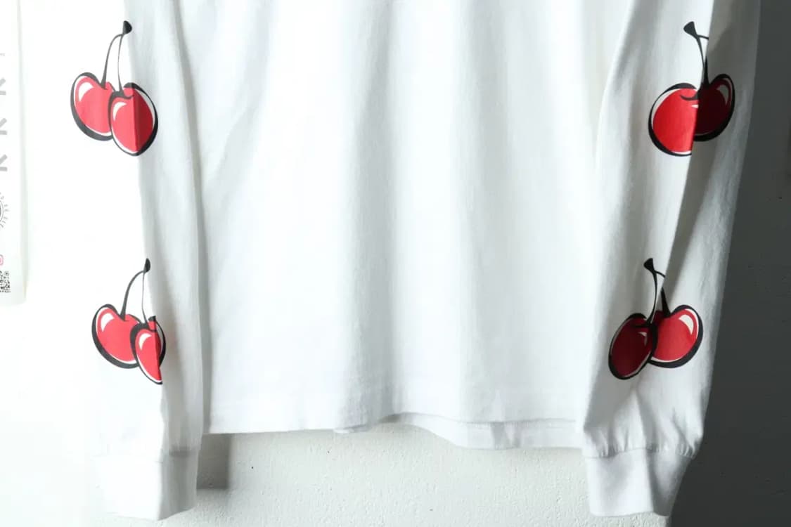 W(S-M) 키르시 긴팔티셔츠 체리 화이트 올드스쿨-16330 상품이미지4