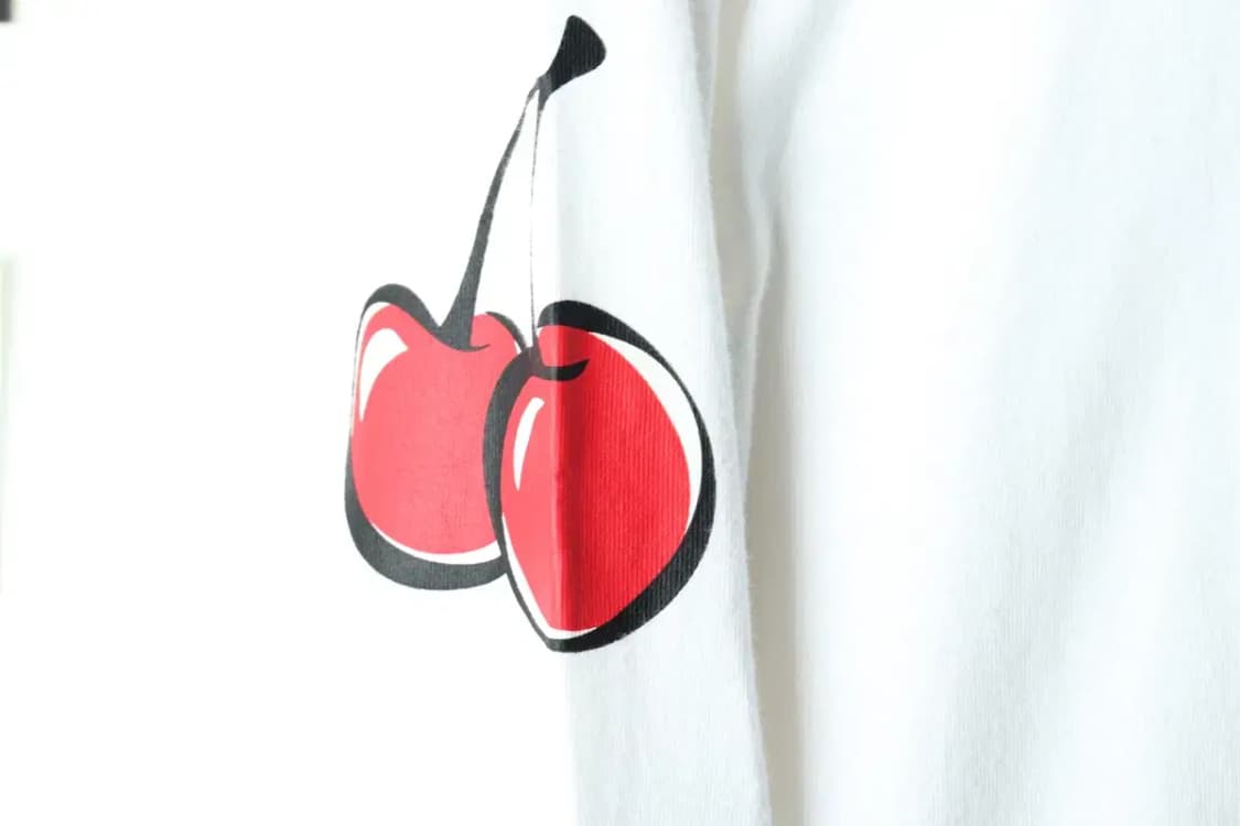 W(S-M) 키르시 긴팔티셔츠 체리 화이트 올드스쿨-16330 상품이미지6