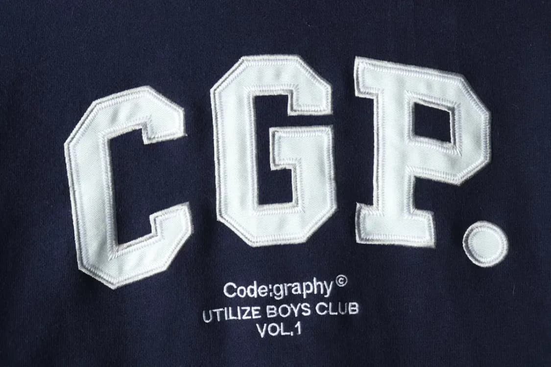 (L) 코드그라피 후드티셔츠 빅로고 네이비 올드스쿨-16332 상품이미지5