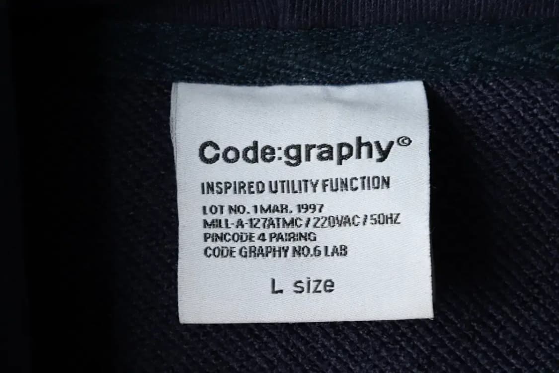 (L) 코드그라피 후드티셔츠 빅로고 네이비 올드스쿨-16332 상품이미지7