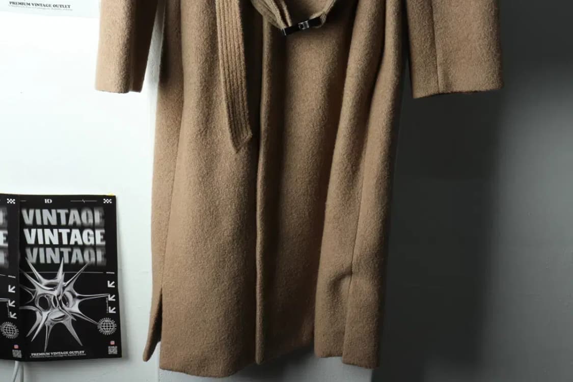 (XL) 커스텀멜로우 코트자켓 실렌시온 부클 벨트 베이지-16339 상품이미지4