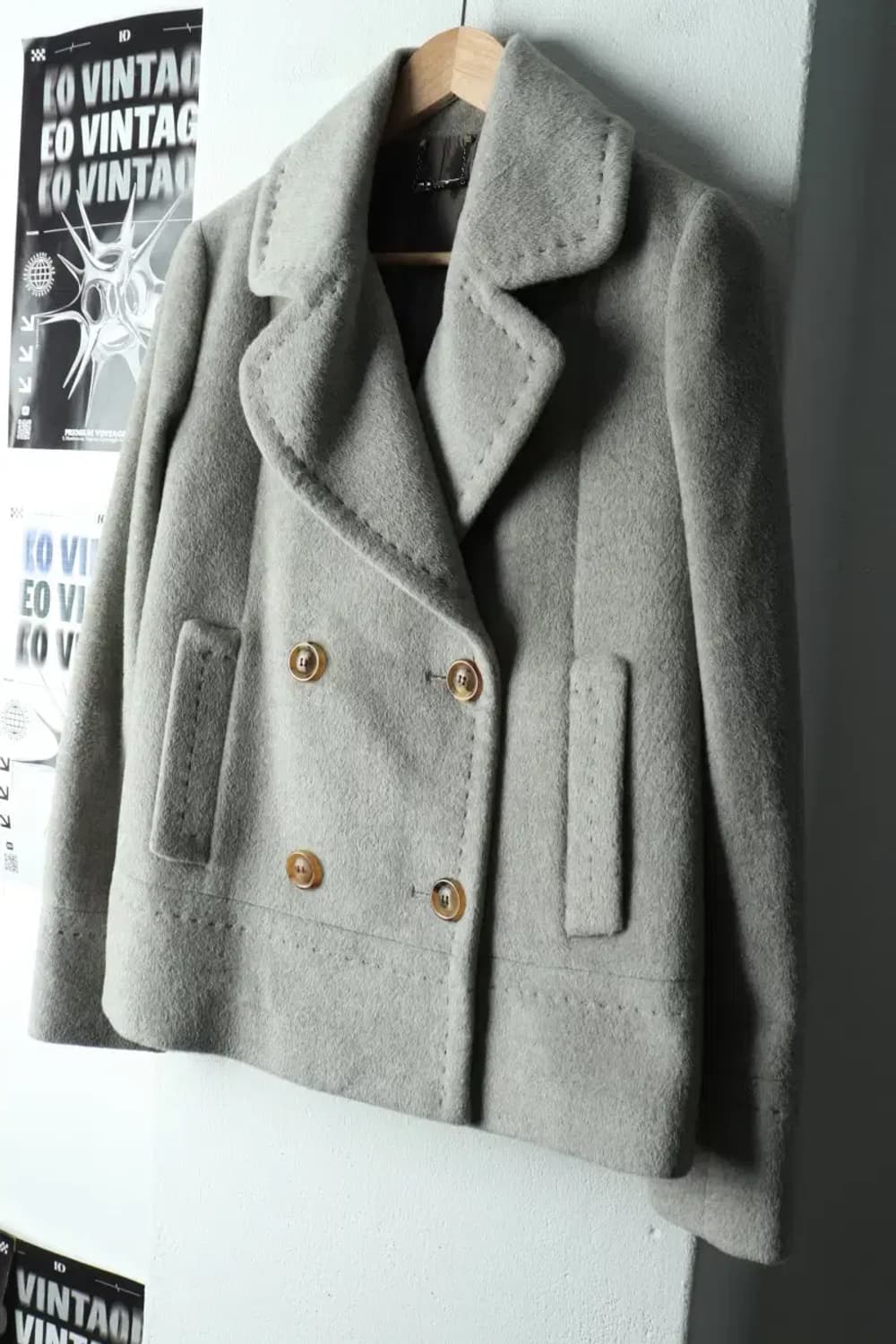 W(M) 데코 코트자켓 숏 밍크 그레이-1633A 상품이미지1