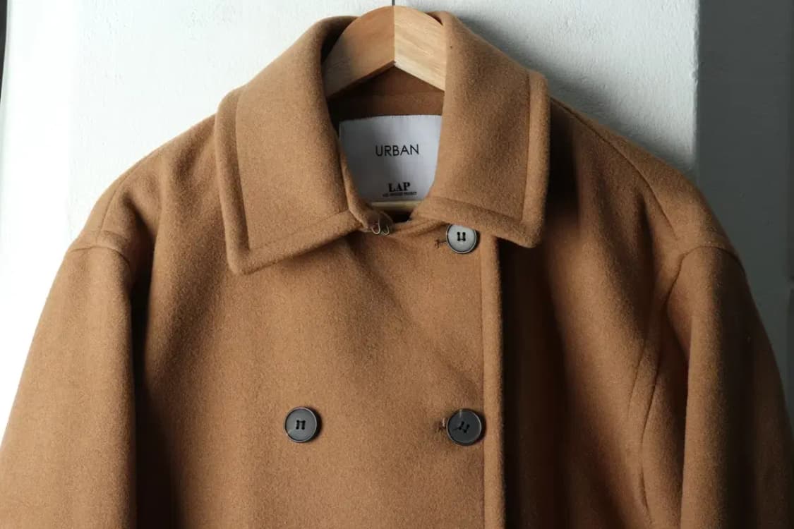 W(M-L) 랩 코트자켓 숏 더블 울 카멜-1633B 상품이미지3