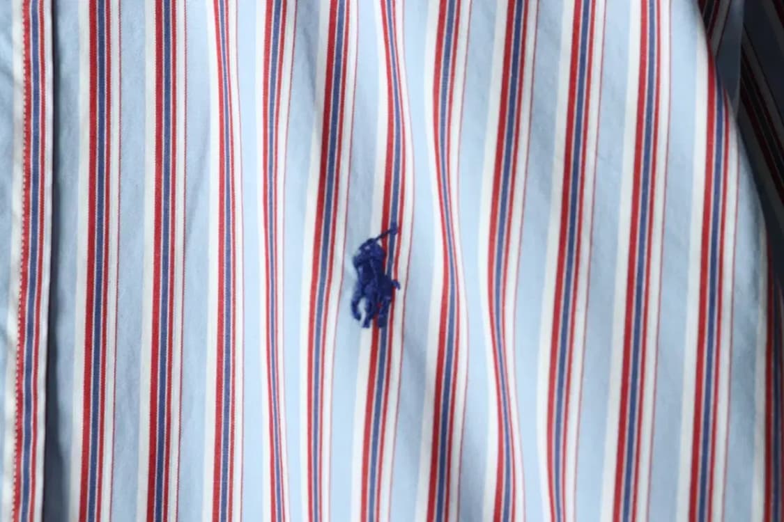 (M-L) 폴로 랄프로렌 셔츠 남방 스트라이프 블루 포니-1633D 상품이미지5