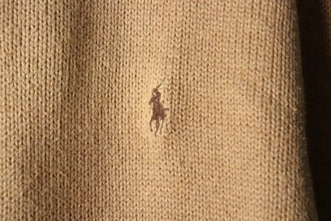 (M-L) 폴로 랄프로렌 니트 사용감 반집업 브라운 포니-1633E 상품이미지5