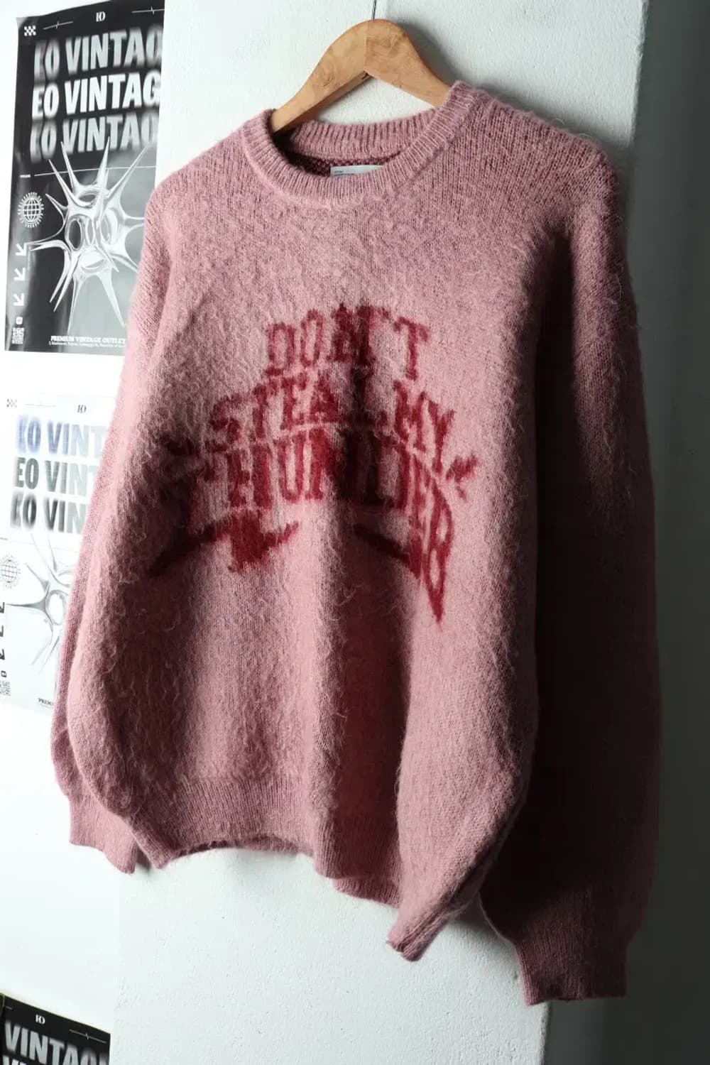 W(M) 슈퍼서브 니트 모헤어 핑크 키치-1633F 상품이미지1