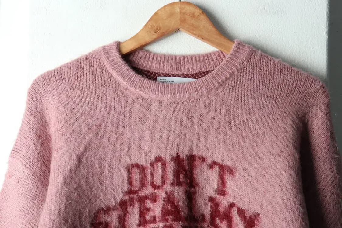 W(M) 슈퍼서브 니트 모헤어 핑크 키치-1633F 상품이미지3