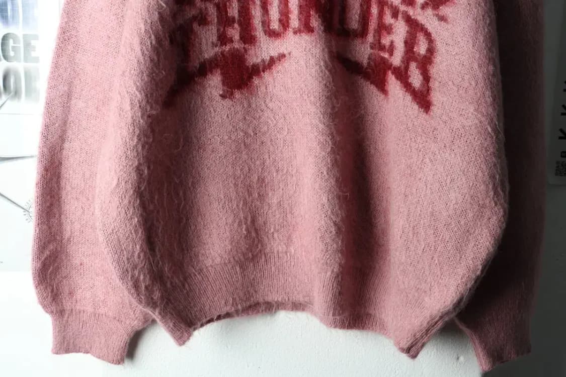W(M) 슈퍼서브 니트 모헤어 핑크 키치-1633F 상품이미지4