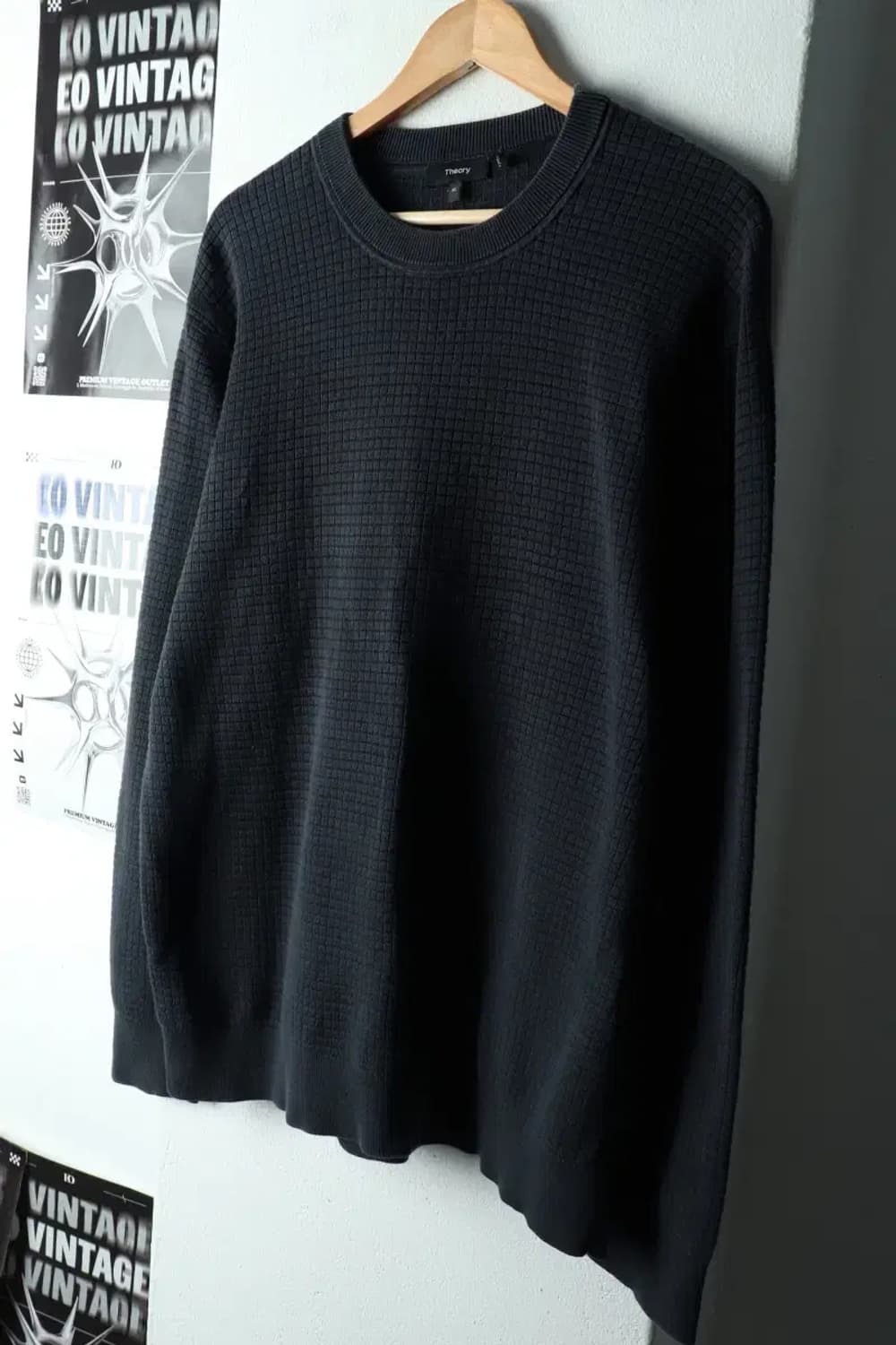 (XL-2XL) 띠어리 니트 사용감 빅사이즈 네이비-16340 상품이미지1