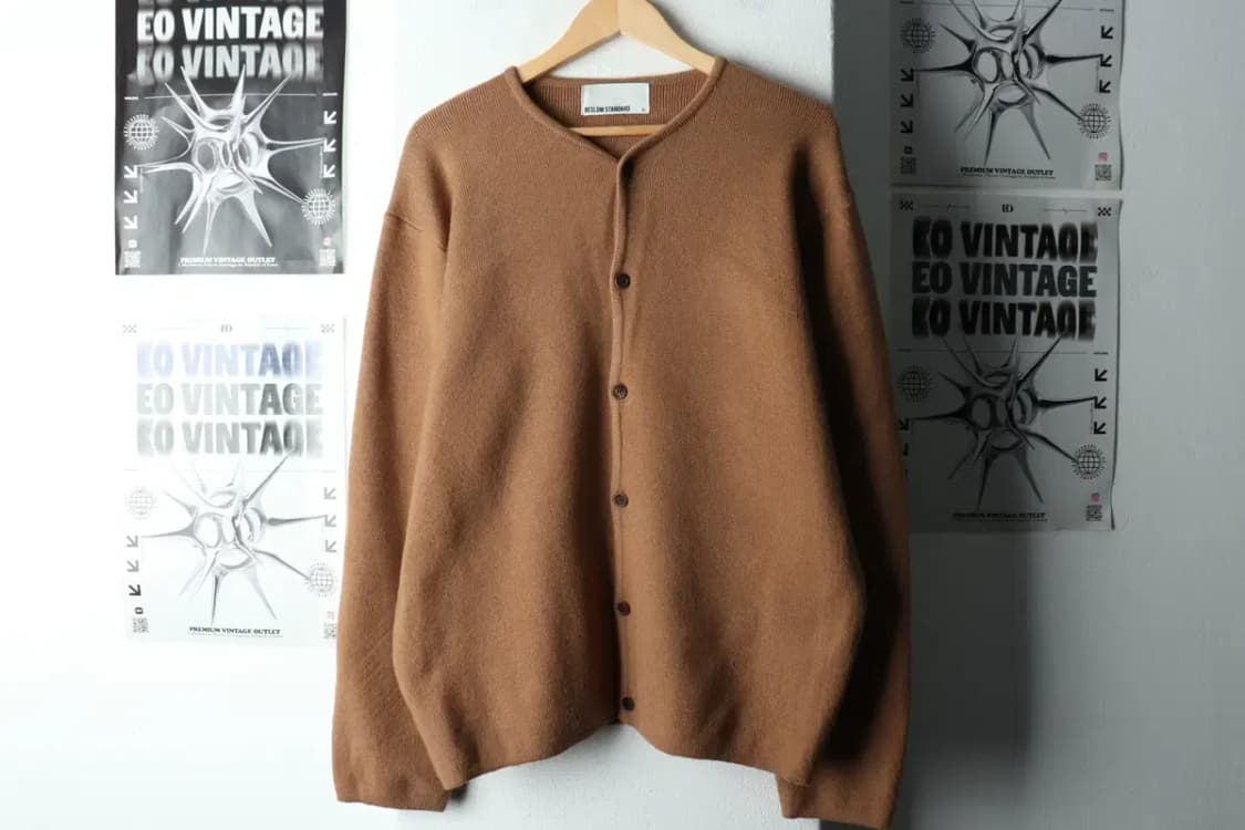 (XL-2XL) 비슬로우 니트 가디건 브라운 아메카지-16341 상품이미지2