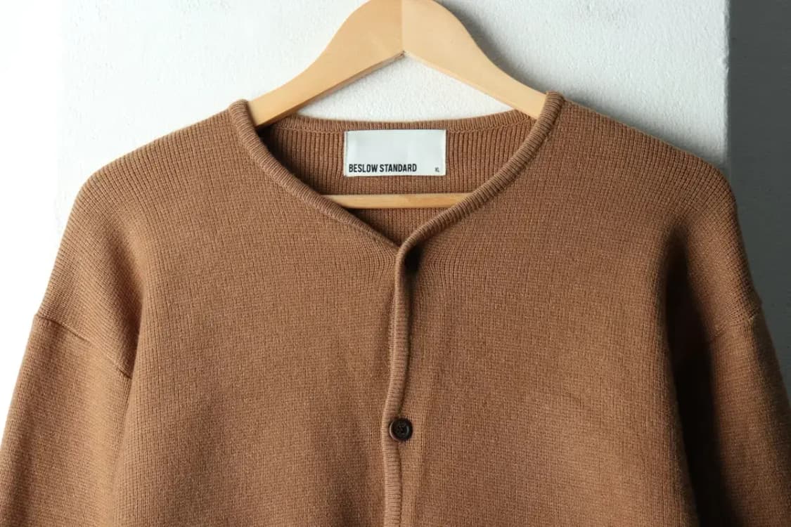 (XL-2XL) 비슬로우 니트 가디건 브라운 아메카지-16341 상품이미지3