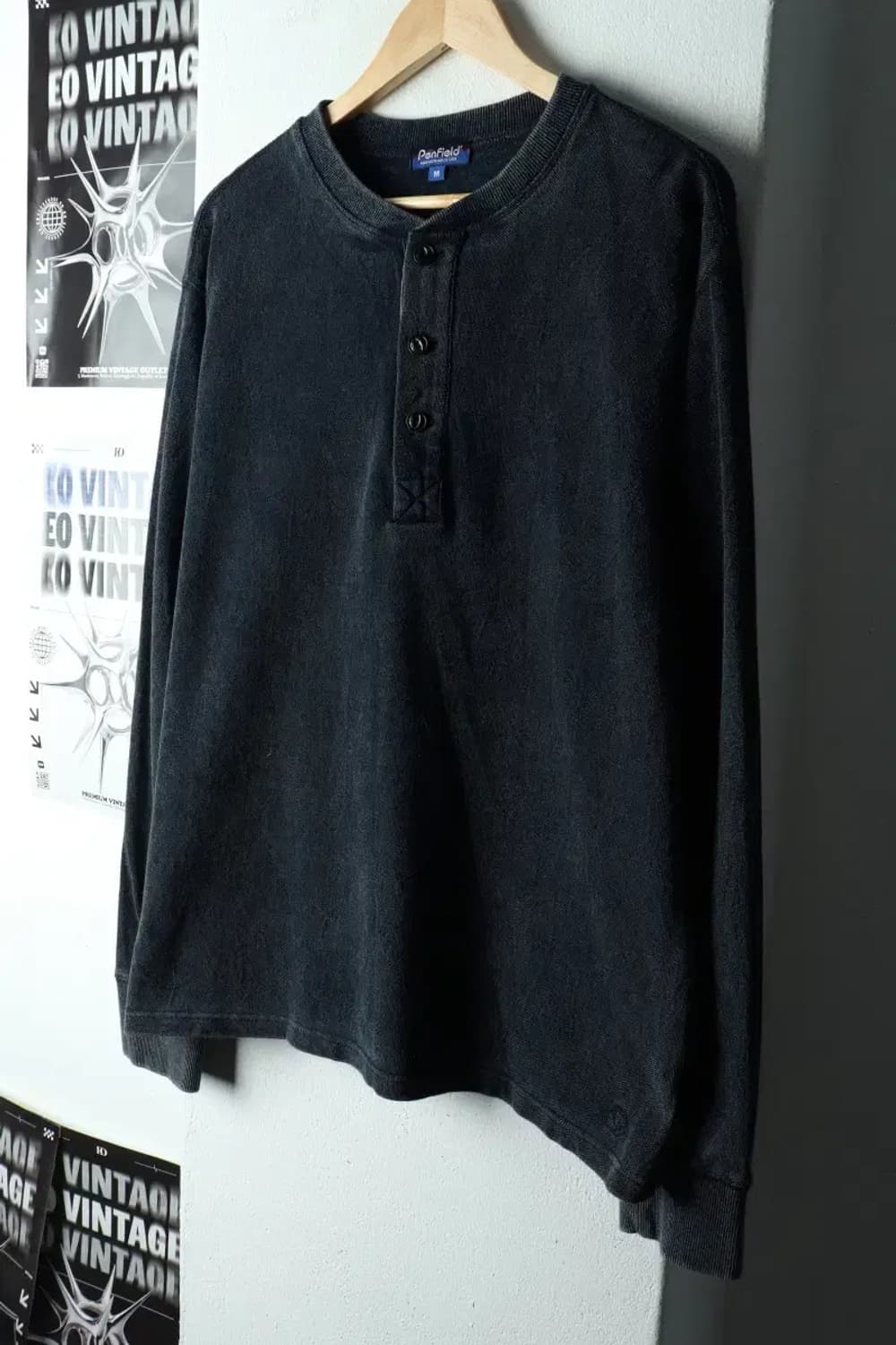 (M-L) 펜필드 긴팔티셔츠 USA 헨리넥 피그먼트 네이비-16343 상품이미지1