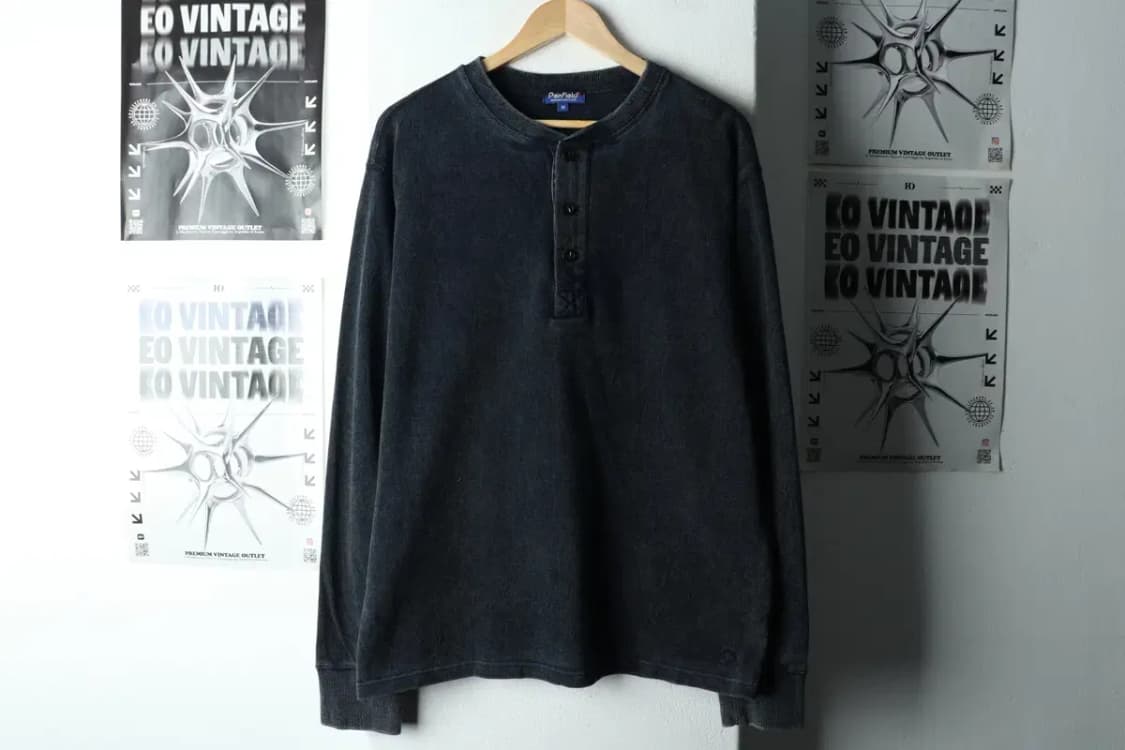 (M-L) 펜필드 긴팔티셔츠 USA 헨리넥 피그먼트 네이비-16343 상품이미지2