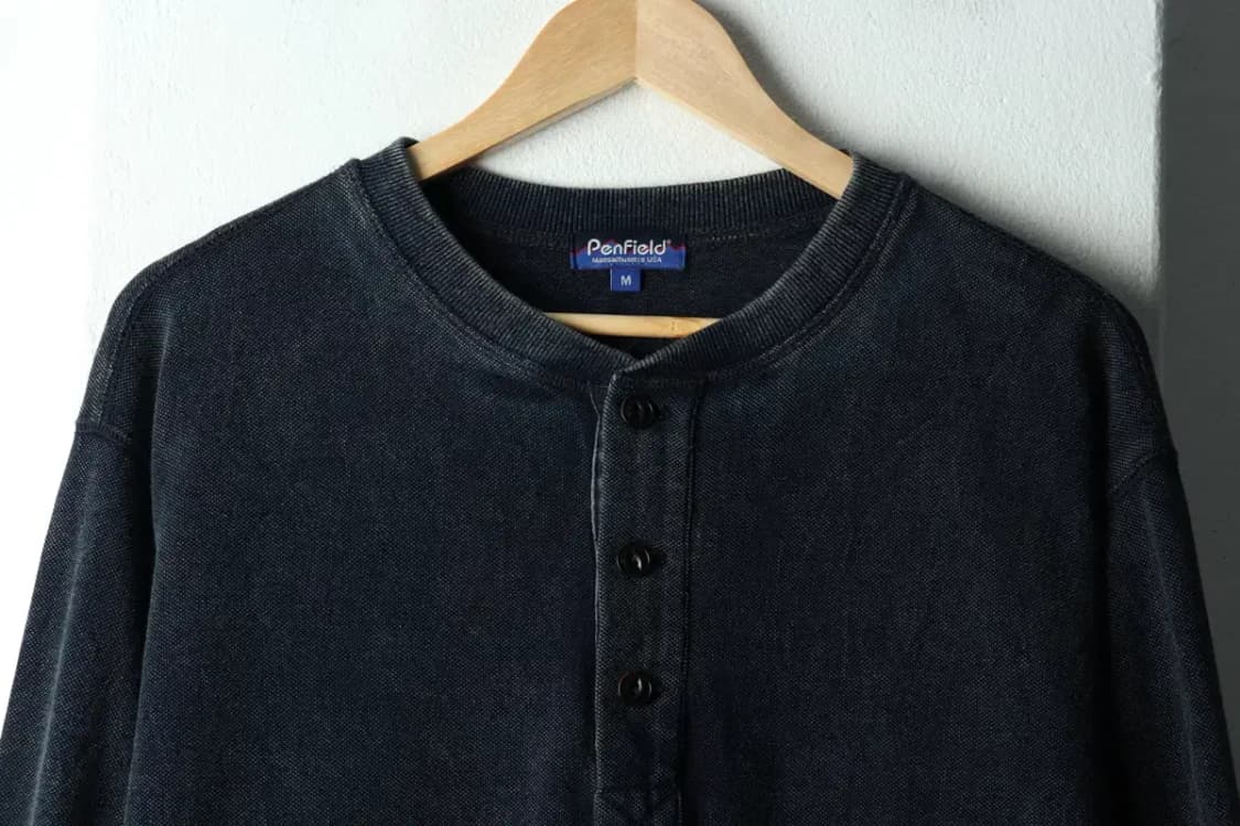 (M-L) 펜필드 긴팔티셔츠 USA 헨리넥 피그먼트 네이비-16343 상품이미지3