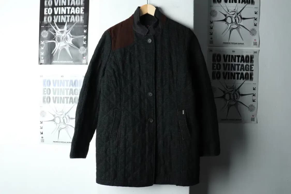 W(M) 헤지스 코트자켓 그린 울 누빔-16348 상품이미지2