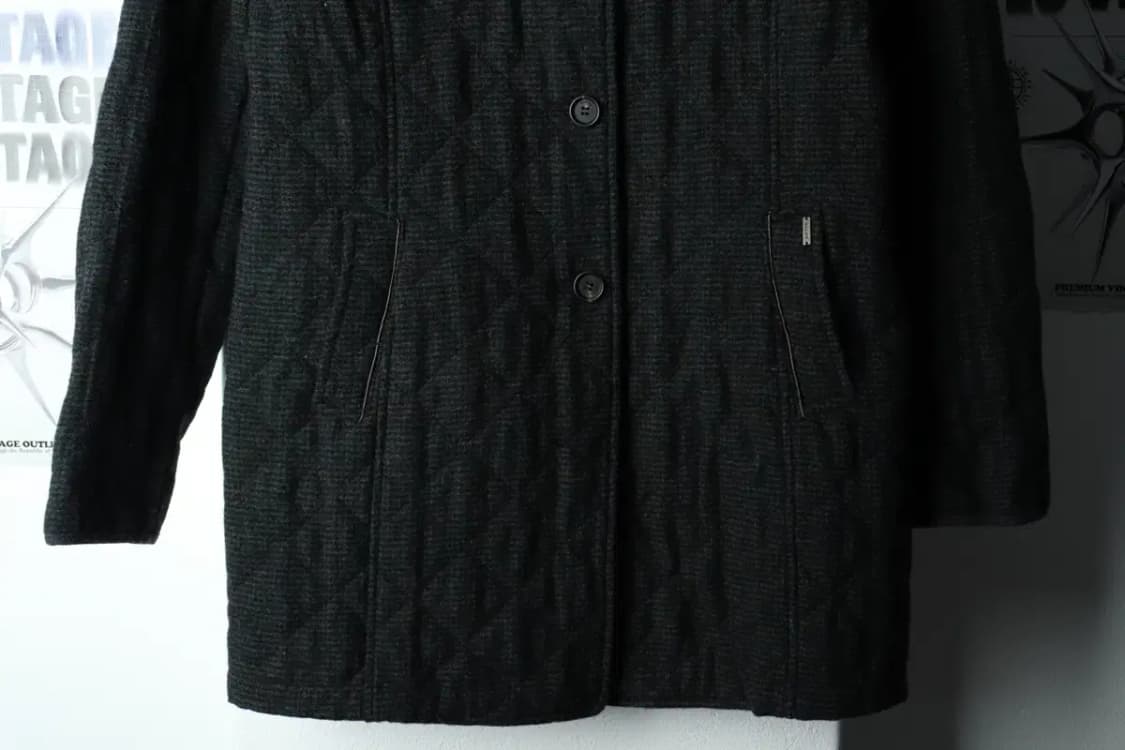 W(M) 헤지스 코트자켓 그린 울 누빔-16348 상품이미지4