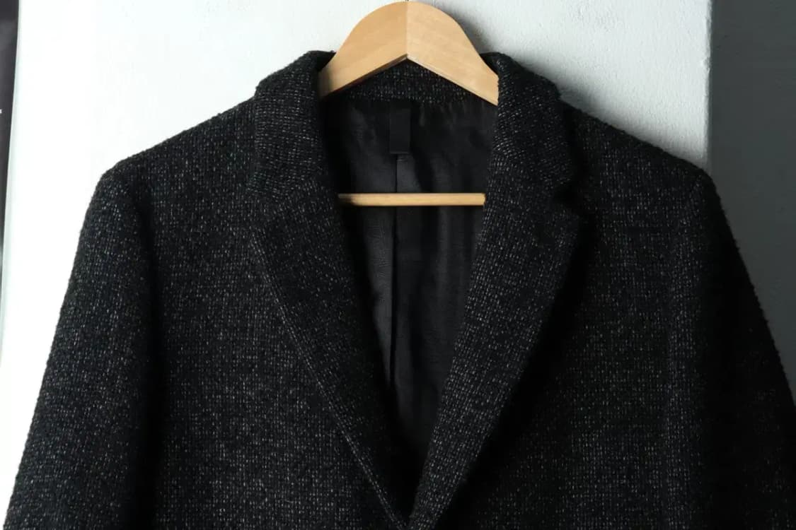 (M-L) 커스텀멜로우 코트자켓 싱글 블랙 울-16351 상품이미지3