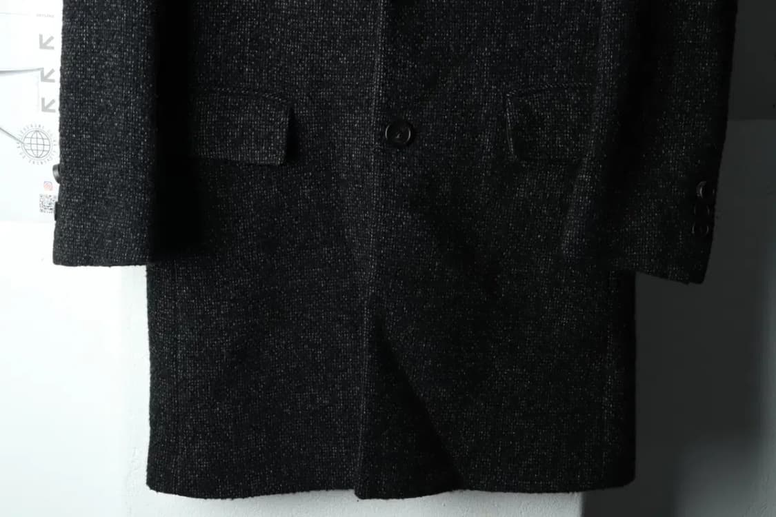 (M-L) 커스텀멜로우 코트자켓 싱글 블랙 울-16351 상품이미지4