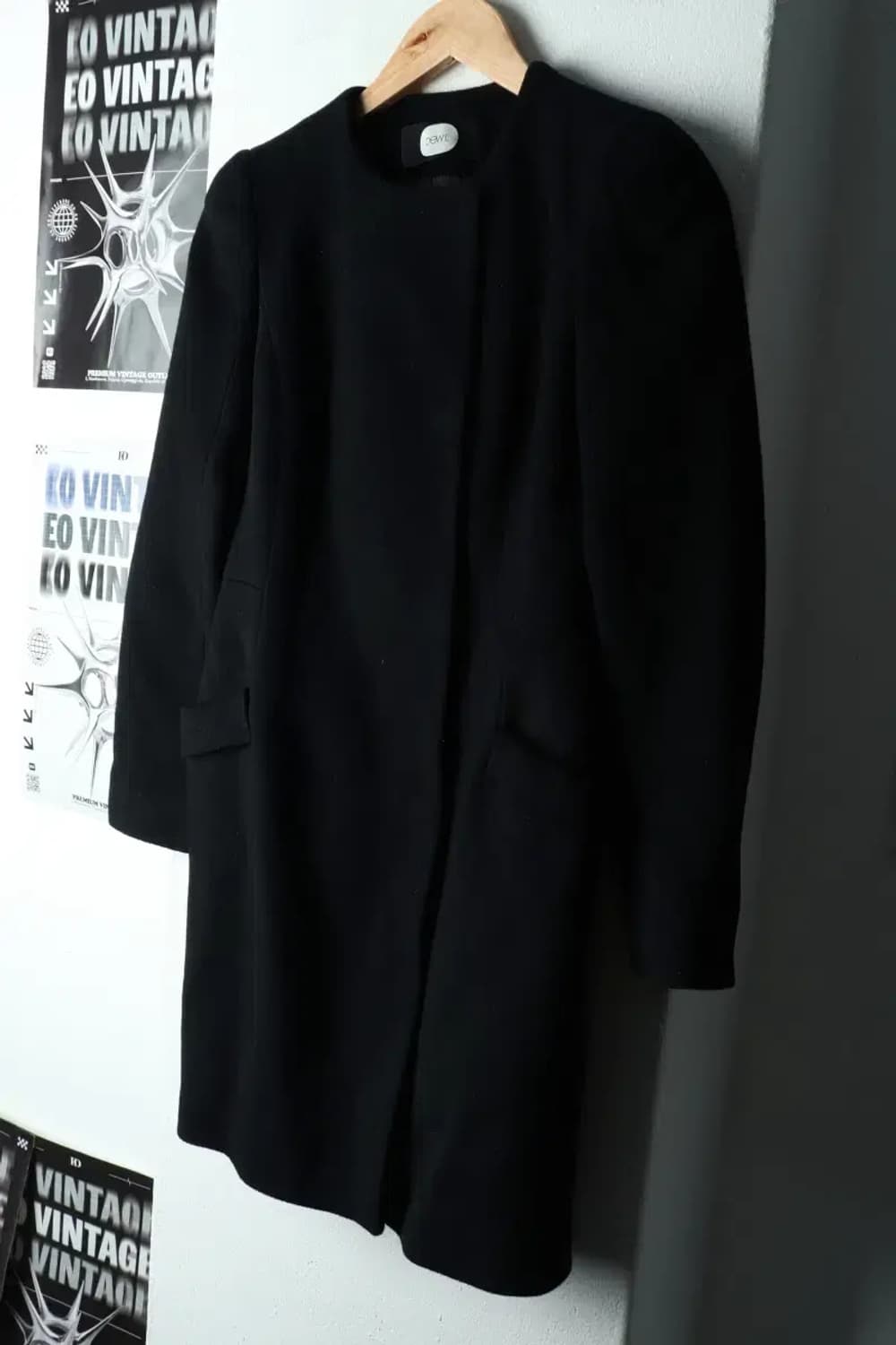 W(S-M) 듀엘 코트자켓 블랙 울 유니크-16353 상품이미지1