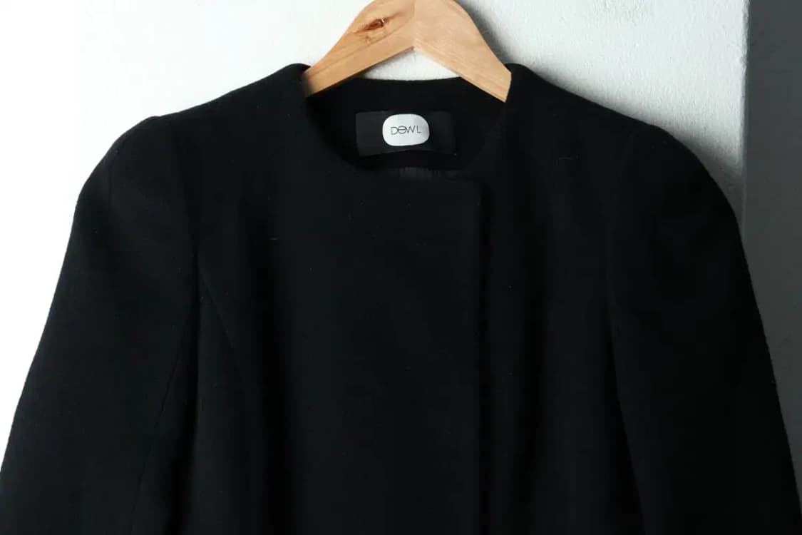 W(S-M) 듀엘 코트자켓 블랙 울 유니크-16353 상품이미지3