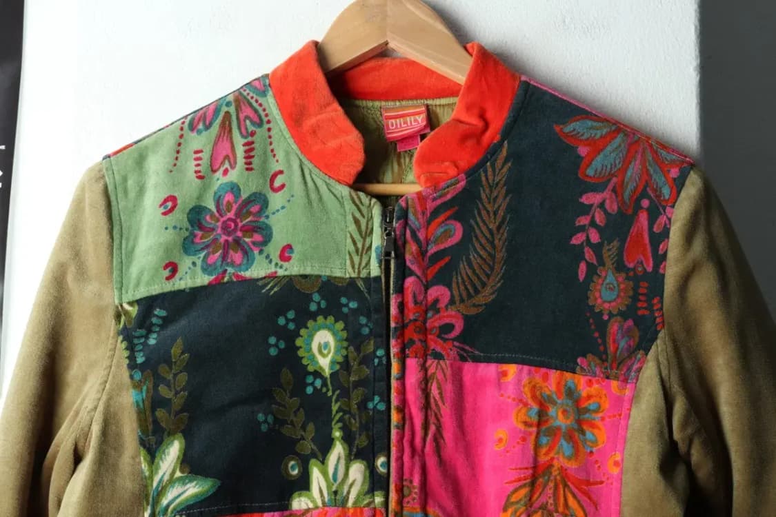 W(M) 오일릴리 집업 바람막이 점퍼자켓 90년대 희귀 벨벳-16357 상품이미지3