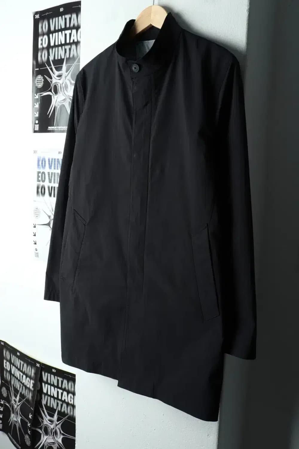 (M-L) 빈폴 집업 바람막이 점퍼자켓 블랙 롱 폴리-16358 상품이미지1