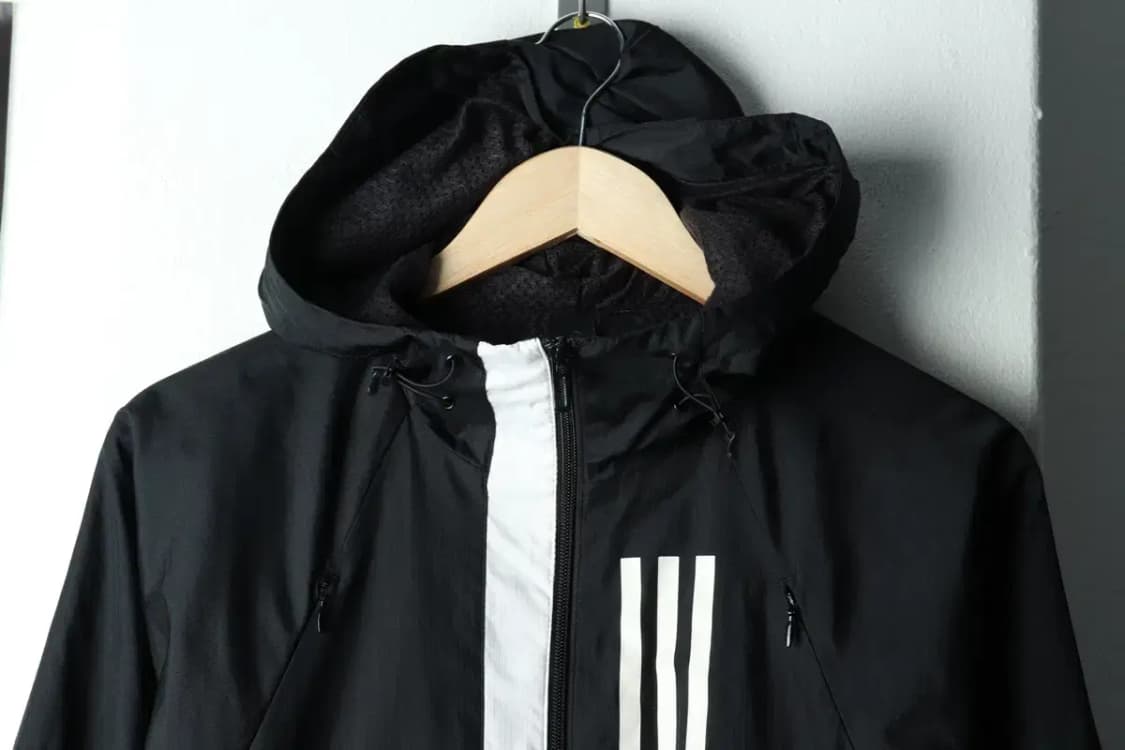 (M-L) 아디다스 집업 바람막이 점퍼자켓 블랙 삼선 올드스쿨-1635A 상품이미지3