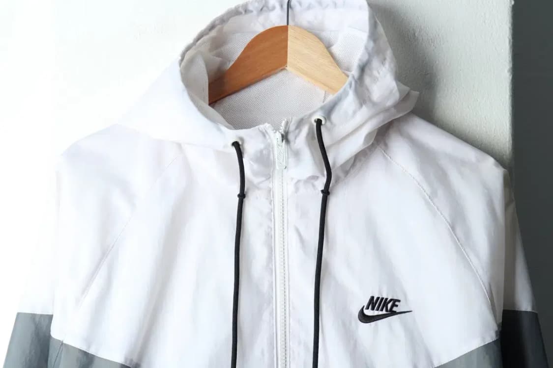 (L-XL) 나이키 집업 바람막이 점퍼자켓 윈드러너 화이트-1635B 상품이미지3