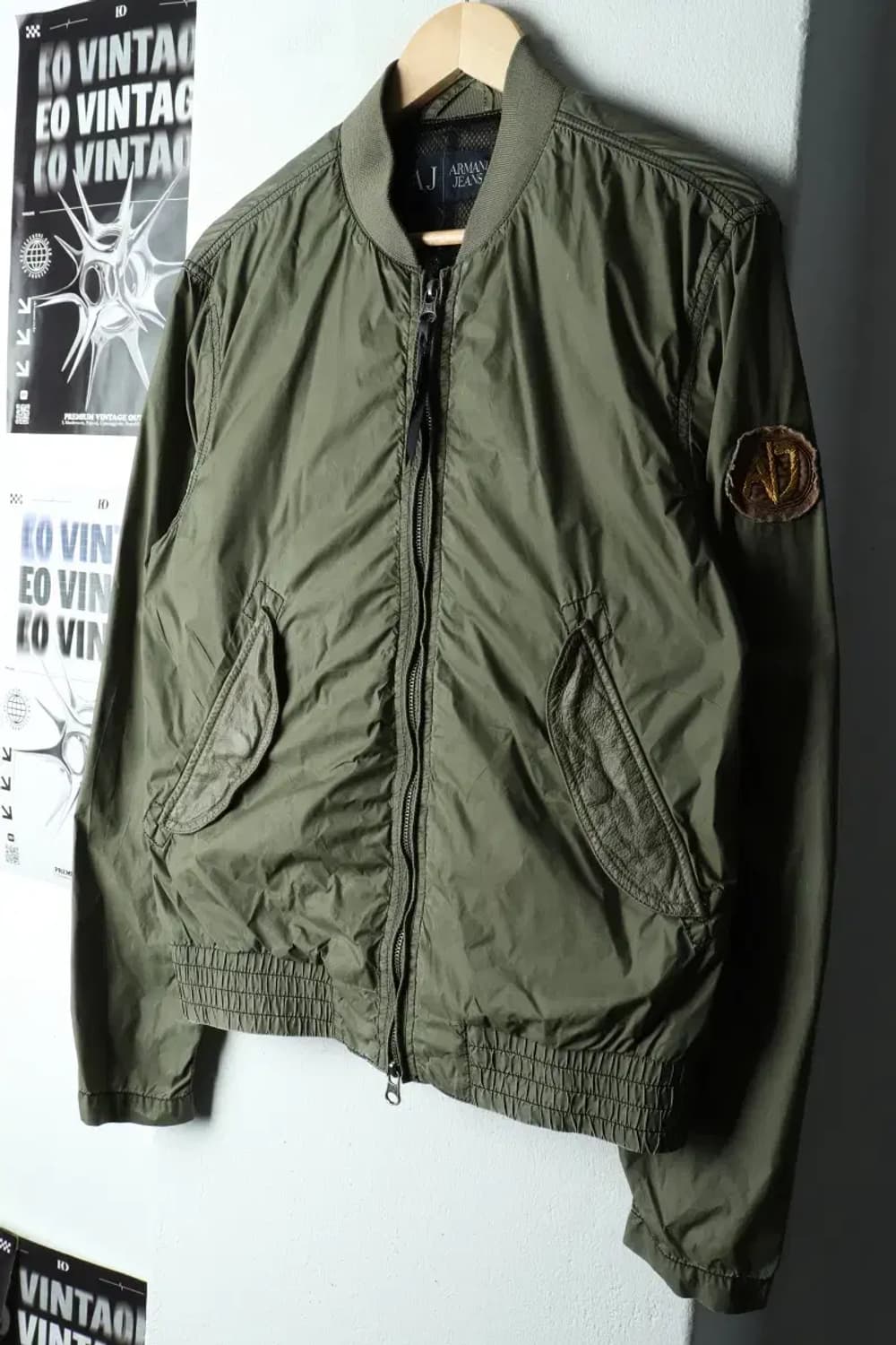 (M-L) 아르마니 집업 바람막이 점퍼자켓 90년대 항공-1635E 상품이미지1